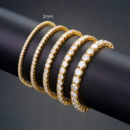 Lắc Tay Tennis Bạc S925 Đính Kim Cương Moissanite Sáng Lấp Lánh Sang Trọng Quý Phái HTT140 -HTT144