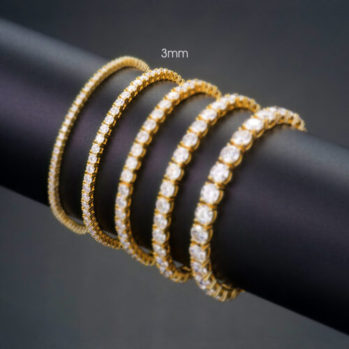 Lắc Tay Tennis Bạc S925 Đính Kim Cương Moissanite Sáng Lấp Lánh Sang Trọng Quý Phái HTT140 -HTT144