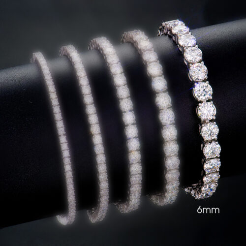 Lắc Tay Tennis Bạc S925 Đính Kim Cương Moissanite 2mm Sáng Lấp Lánh Sang Trọng Quý Phái HTT125 -HTT139