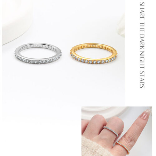 Nhẫn Bạc Nữ S925 Đính Đá Sang Trọng Tinh Tế HTT067BT Trắng