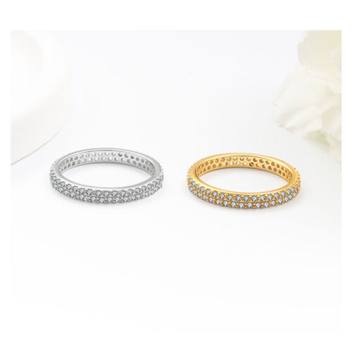 Nhẫn Bạc Nữ S925 Đính Đá Sang Trọng Tinh Tế HTT067DT Trắng