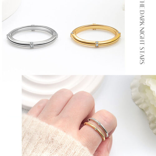 Nhẫn Bạc Nữ S925 Đính Đá Sang Trọng Tinh Tế HTT067KT Trắng