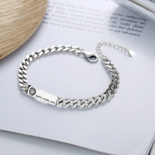 Lắc Tay Bạc S925 Cao Cấp Phong Cách Trẻ Trung Cá Tính HTT368