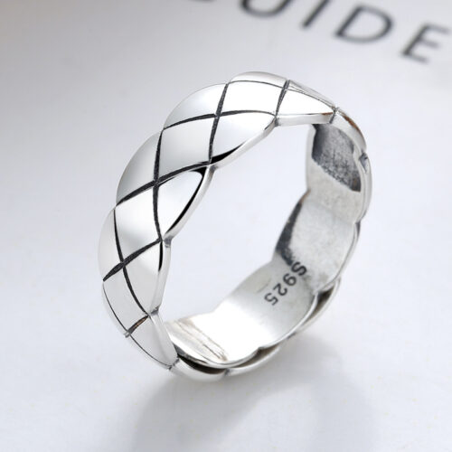 Nhẫn Bạc Nam S925 Đan Chéo Cá Tính HTT371