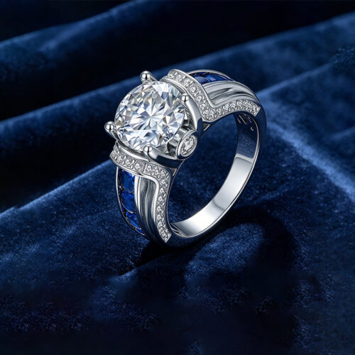 Nhẫn Kim Cương Moissanite 3 Carat Bạc S925 Cao Cấp HTT380