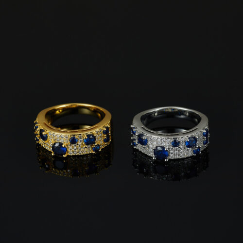 Nhẫn Kim Cương Moissanite Sáng Lấp Lánh Bạc S925 Cao Cấp HTT381V Vàng