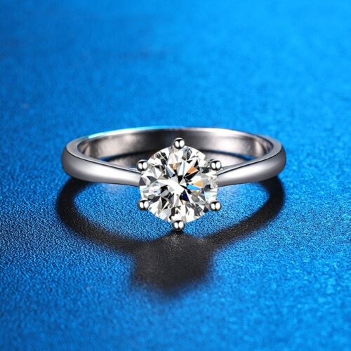 Nhẫn Kim Cương Moissanite 3 Carat Nữ Bạc S925 Cao Cấp HTT259