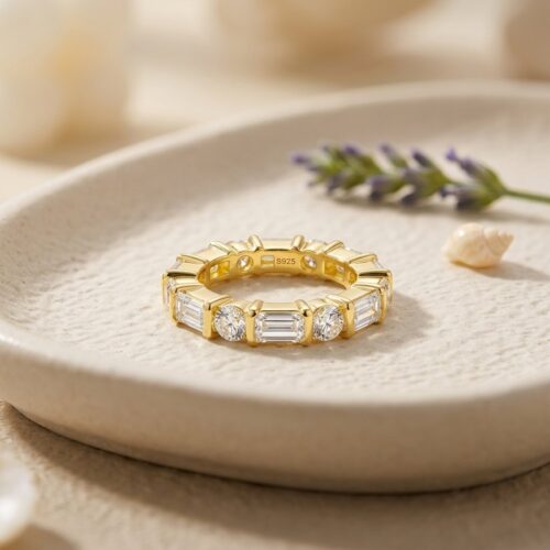 Nhẫn Kim Cương Nữ Moissanite Bạc S925 HTT426T Trắng