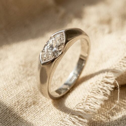 Nhẫn Kim Cương Moissanite Nữ Bạc S925 HTT431
