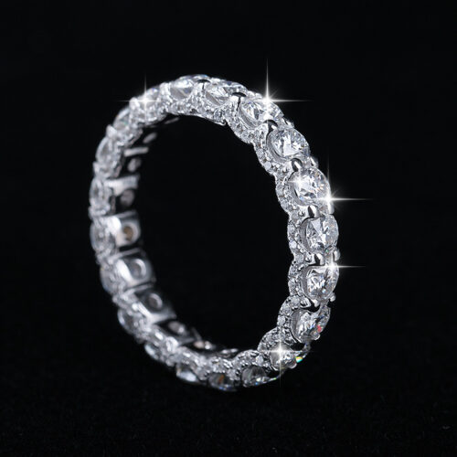 Nhẫn Kim Cương Nữ Moissanite Bạc S925 Cao Cấp HTT310