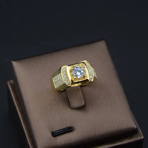 Nhẫn Kim Cương Nam Moissanite 1 Carat Bạc S925 Cao Cấp HTT311
