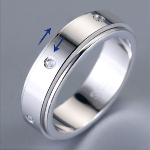 Nhẫn Đôi Đính Đính Đá Zircon Bạc S925 Cao Cấp HTT325