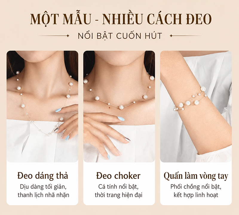dây chuyền bạc nữ