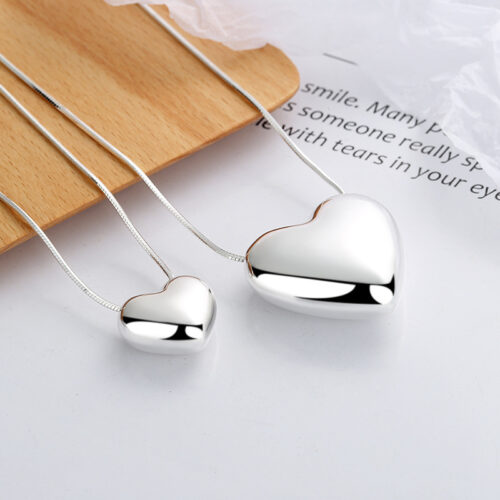 Dây Chuyền Bạc Nữ S925 Mặt Trái Tim Tinh Tế HTT359