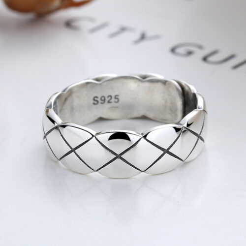 Nhẫn Bạc Nam S925 Đan Chéo Cá Tính HTT371