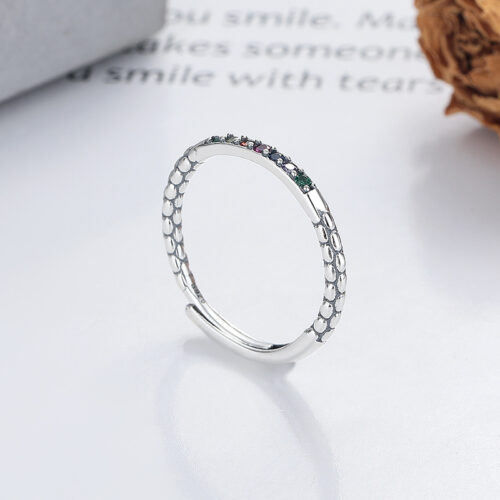 Nhẫn Bạc Nữ S925 Đính Đá Đa Sắc Màu HTT379