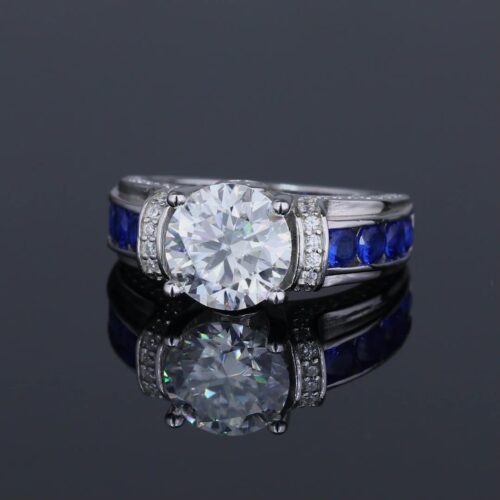Nhẫn Kim Cương Moissanite 3 Carat Bạc S925 Cao Cấp HTT380
