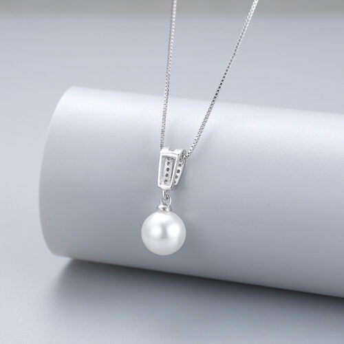 Dây Chuyền Ngọc Trai Nữ Bạc S925 Đính Đá HTT389