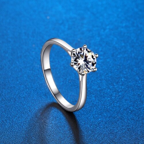 Nhẫn Kim Cương Moissanite 3 Carat Nữ Bạc S925 Cao Cấp HTT259
