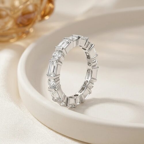 Nhẫn Kim Cương Nữ Moissanite Bạc S925 HTT426T Trắng