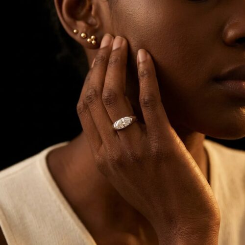 Nhẫn Kim Cương Moissanite Nữ Bạc S925 HTT431