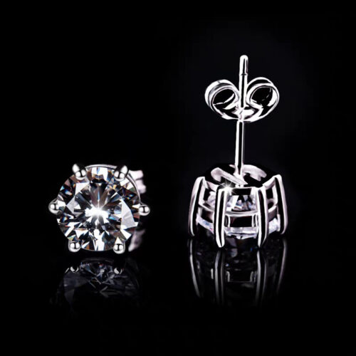 Bông Tai Kim Cương Moissanite Bạc S925 Cao Cấp HTT274