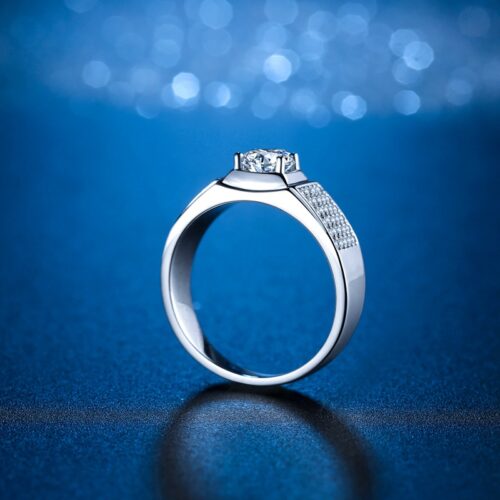 Nhẫn Kim Cương Nam Moissanite 2 Carat Bạc S925 HTT290