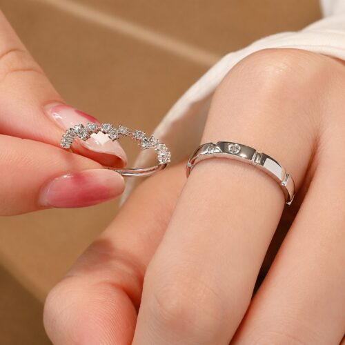 Nhẫn Kim Cương Moissanite Nữ Bạc S925 Cao Cấp HTT294