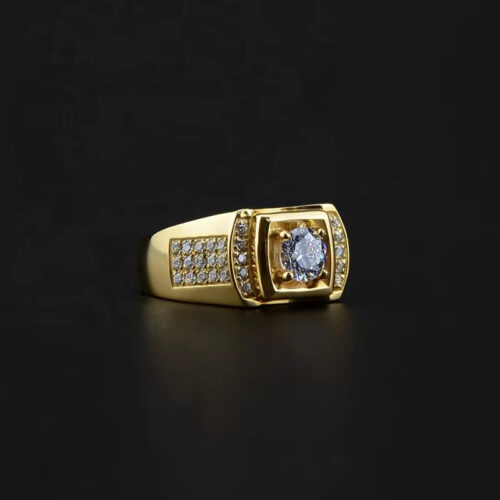 Nhẫn Kim Cương Nam Moissanite 1 Carat Bạc S925 Cao Cấp HTT311