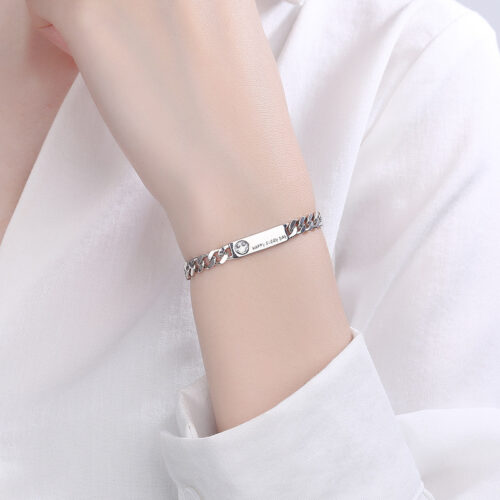 Lắc Tay Bạc S925 Cao Cấp Phong Cách Trẻ Trung Cá Tính HTT368