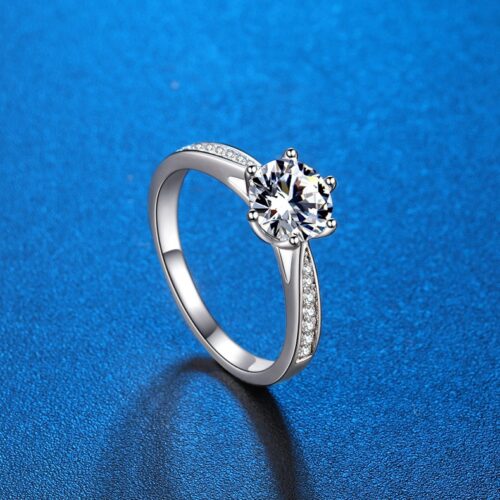 Nhẫn Kim Cương Moissanite 3 Carat Nữ Bạc S925 Cao Cấp HTT261