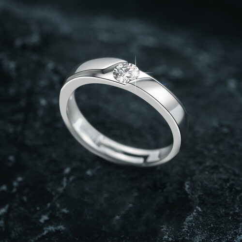 Nhẫn Kim Cương Nam Moissanite Bạc S925 Cao Cấp HTT296