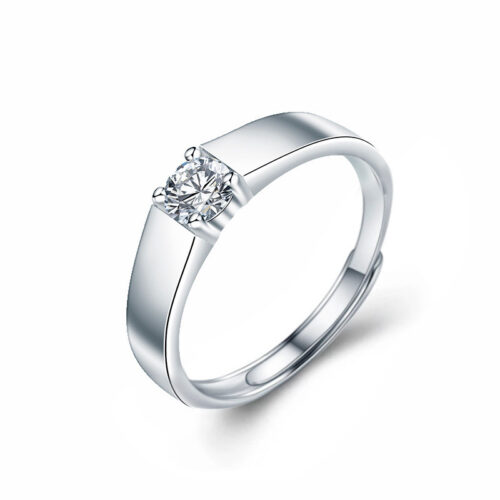 Nhẫn Kim Cương Nam Moissanite 1 Carat Đa Màu Bạc S925 Cao Cấp HTT298X Xanh Bích