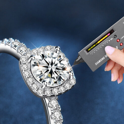 Nhẫn Kim Cương Nữ Moissanite 2 Carat Bạc S925 Cao Cấp HTT332V Vàng