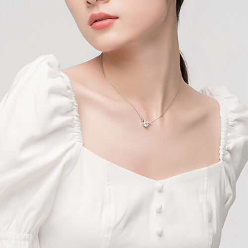 Dây Chuyền 12 Cung Hoàng Đạo Bạc S925 Đính Kim Cương Moissanite Cá Tính HTT248BB Bảo Bình