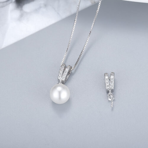 Dây Chuyền Ngọc Trai Nữ Bạc S925 Đính Đá HTT389