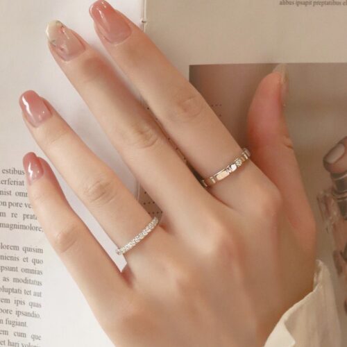 Nhẫn Kim Cương Moissanite Nữ Bạc S925 Cao Cấp HTT268