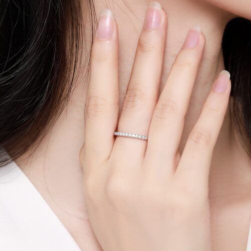 Nhẫn Kim Cương Moissanite Nữ Bạc S925 Cao Cấp HTT273