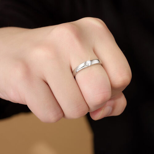 Nhẫn Kim Cương Nam Moissanite Bạc S925 Cao Cấp HTT296