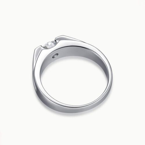 Nhẫn Kim Cương Nam Moissanite 1 Carat Đa Màu Bạc S925 Cao Cấp HTT297L Xanh Lục