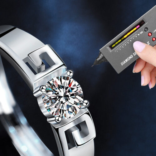 Nhẫn Đôi Đính Kim Cương Moissanite Bạc S925 Cao Cấp HTT338V Vàng