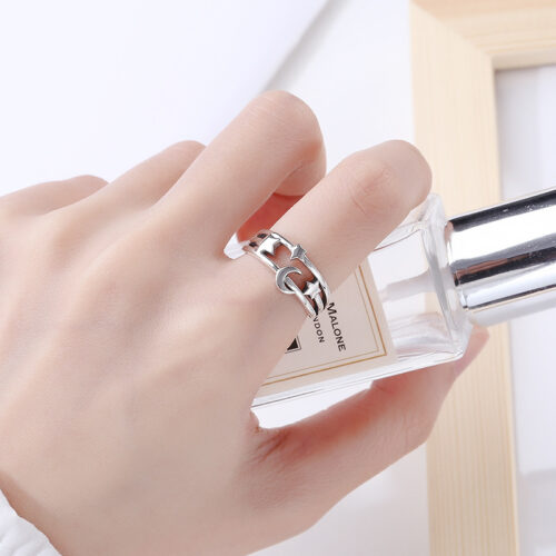 Nhẫn Bạc Nữ S925 Trăng Sao – Cá Tính Trẻ Trung HTT346