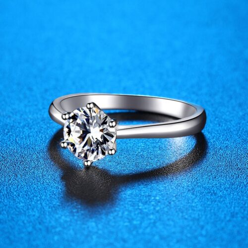Nhẫn Kim Cương Moissanite 3 Carat Nữ Bạc S925 Cao Cấp HTT259