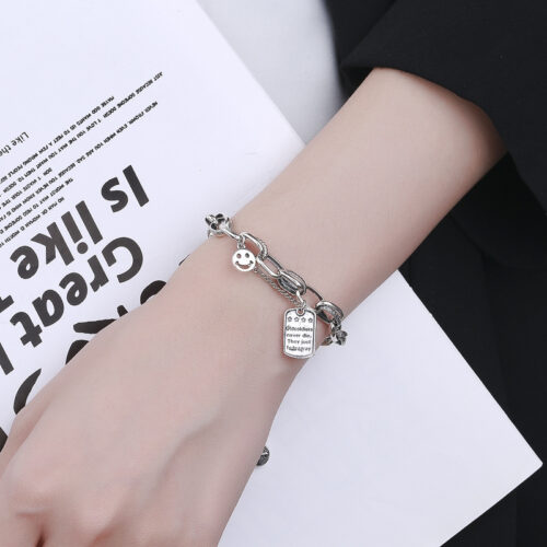 Lắc Tay Bạc S925 Cao Cấp – Charm Bạc Cá Tính HTT363