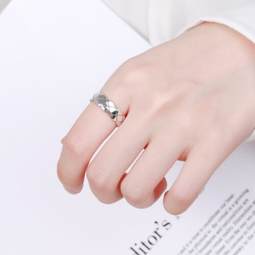 Nhẫn Bạc Nam S925 Đan Chéo Cá Tính HTT371