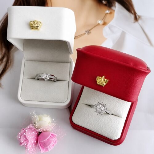 Nhẫn Kim Cương Moissanite Hoa Hướng Dương Bạc S925 Cao Cấp HTT288