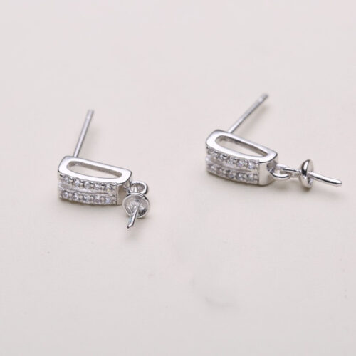 Bông Tai Ngọc Trai Bạc S925 Đính Đá HTT389