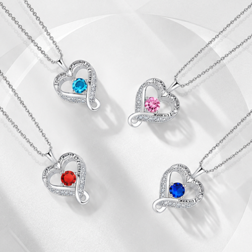 Dây Chuyền Trái Tim Bạc S925 Đính Đá Zircon HTT438 Trắng