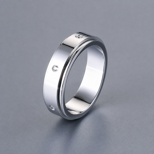 Nhẫn Đôi Đính Đính Đá Zircon Bạc S925 Cao Cấp HTT325