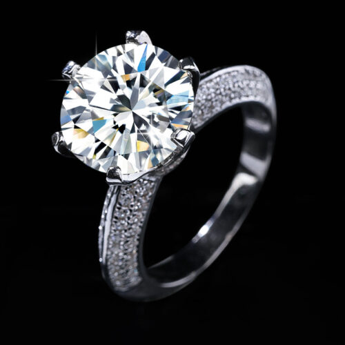 Nhẫn Kim Cương Nữ Moissanite 3 Carat Bạc S925 HTT416 Cam